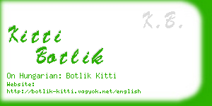 kitti botlik business card